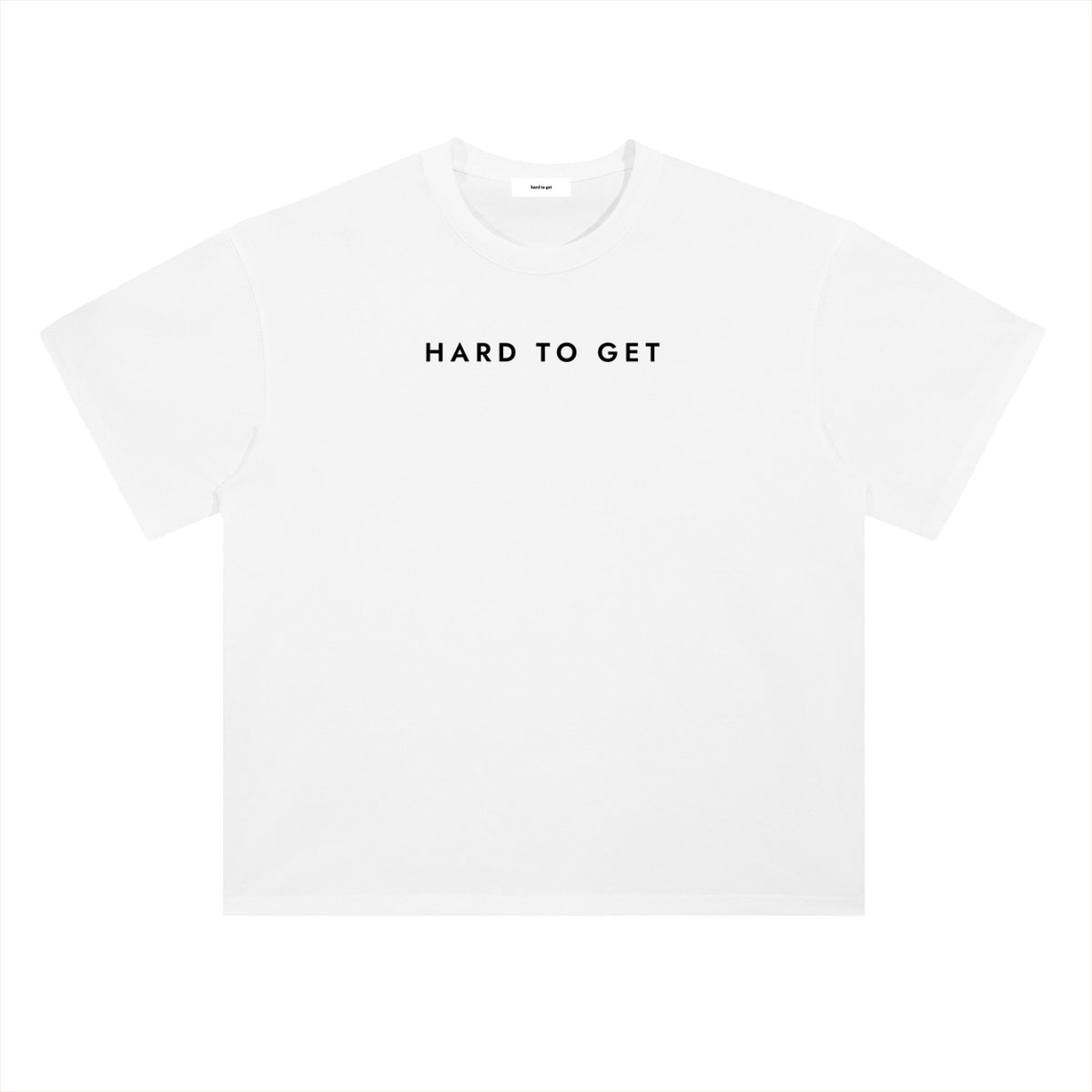 Very Hard to Get tee in White, front